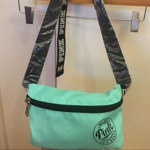 NEW VS PINK FANNY PACK TEAL
